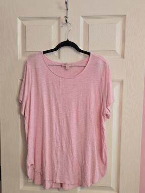 Philosophy Pale Pink Short Sleeve Scoop Neck Tee